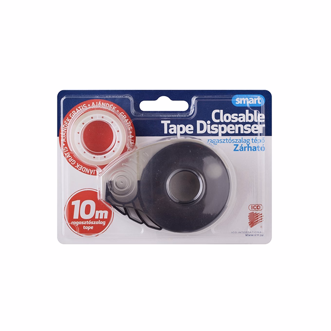 Ragasztószalag adagoló ICO Smart kézi fekete+ragasztószalag