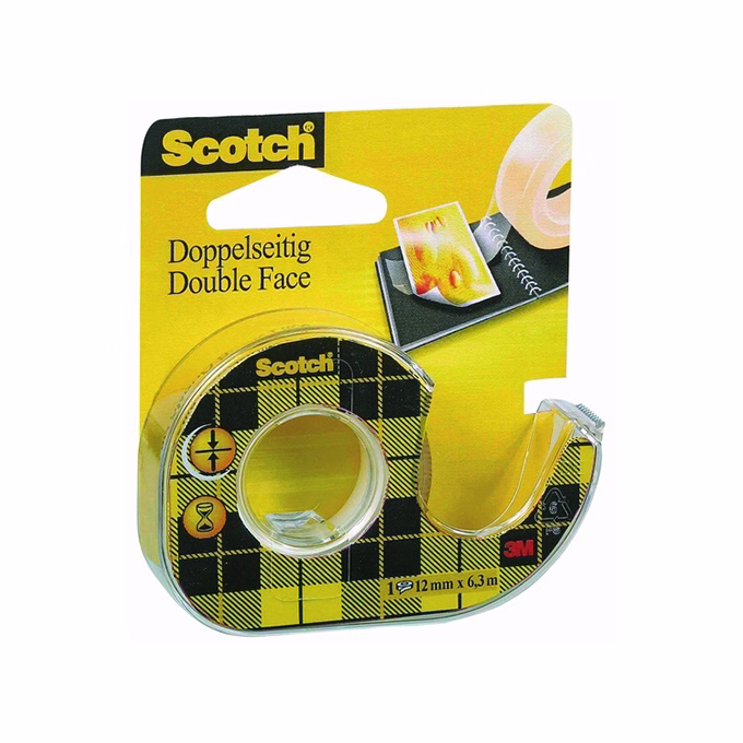 Ragasztószalag kétoldalas 3M Scotch 136D 12mmx6,3m átlátszó