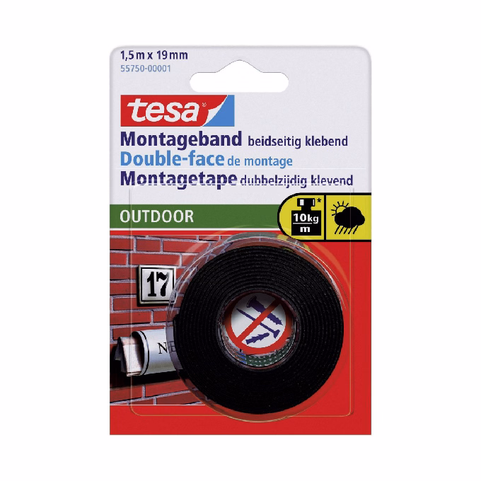 Ragasztószalag kétoldalas TESA 55750 19mmx1,5m kültéri