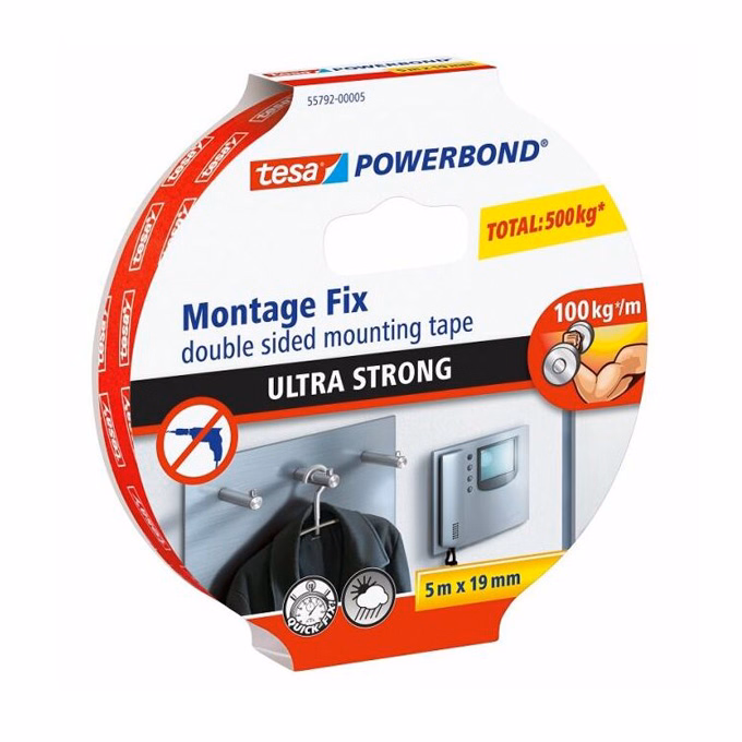 Ragasztószalag kétoldalas TESA 55792 powerbond 19mmx5m ultra erős