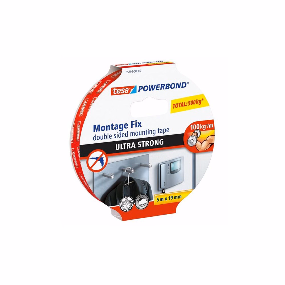 Ragasztószalag kétoldalas TESA 55792 powerbond 19mmx5m ultra erős