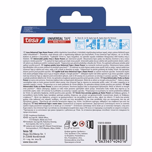 Ragasztószalag kétoldalas TESA 55810 30 mm x 3 m Nano Power
