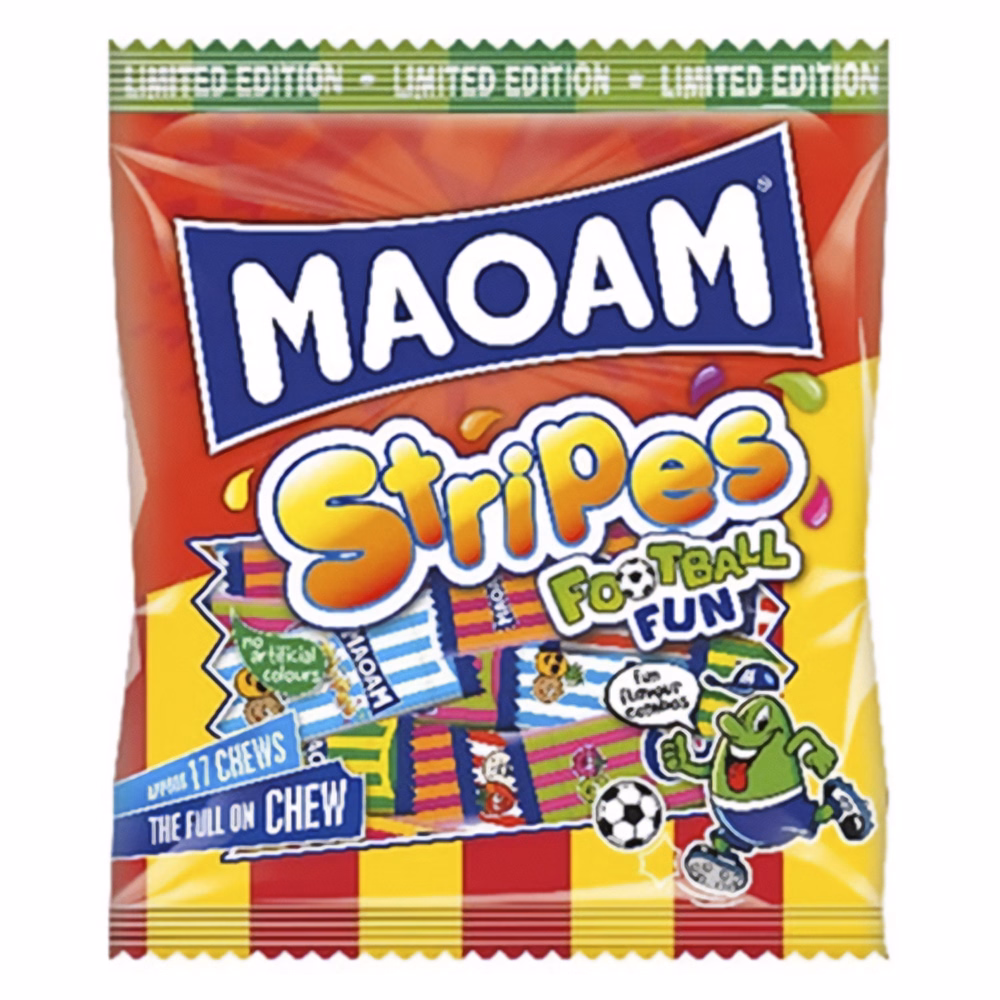 Rágógumi HARIBO Maoam Stripes Football 140 g