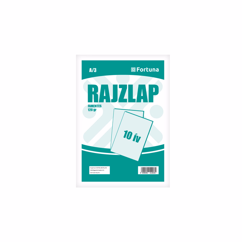 Rajzlap famentes FORTUNA A/3 120 g 10 lapos