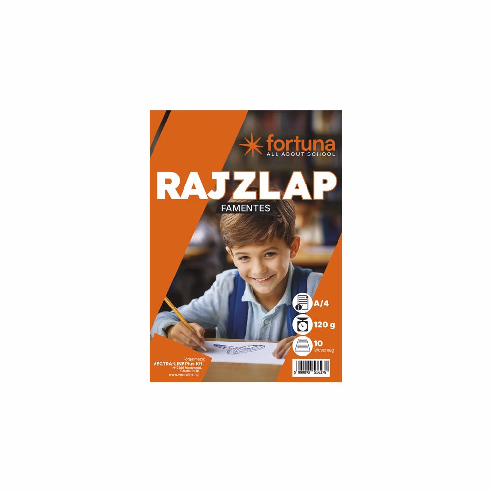 Rajzlap famentes FORTUNA A/4 120 g 10 lapos