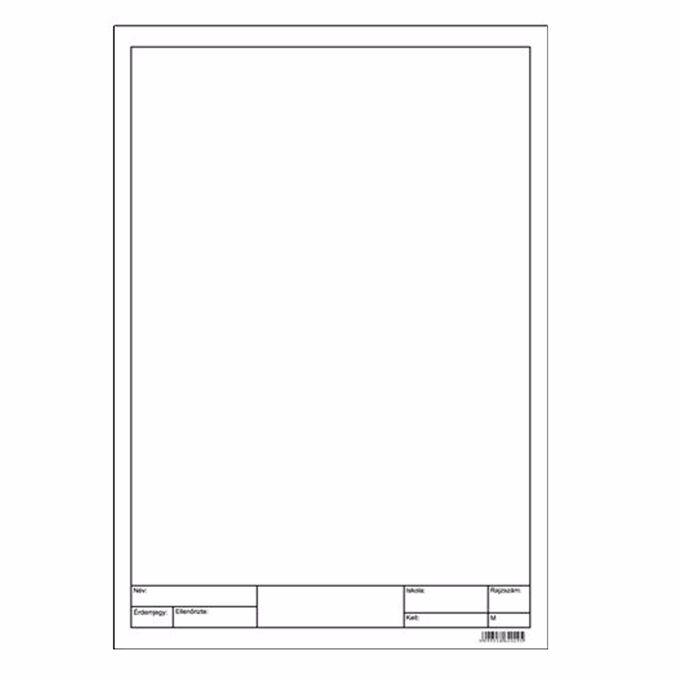 Rajzlap műszaki A/4 180 g keretezett 10 lapos