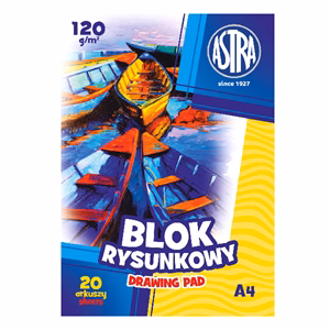 Rajztömb ASTRA PAP A/4 120 g 20 lapos Rajztömb ASTRA PAP A/4 120 g 20 lapos
