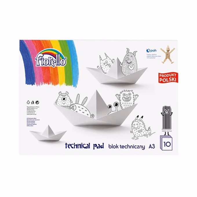 Rajztömb FIORELLO A/3 80 g 10 ív/tömb műszaki Rajztömb FIORELLO A/3 80 g 10 ív/tömb műszaki