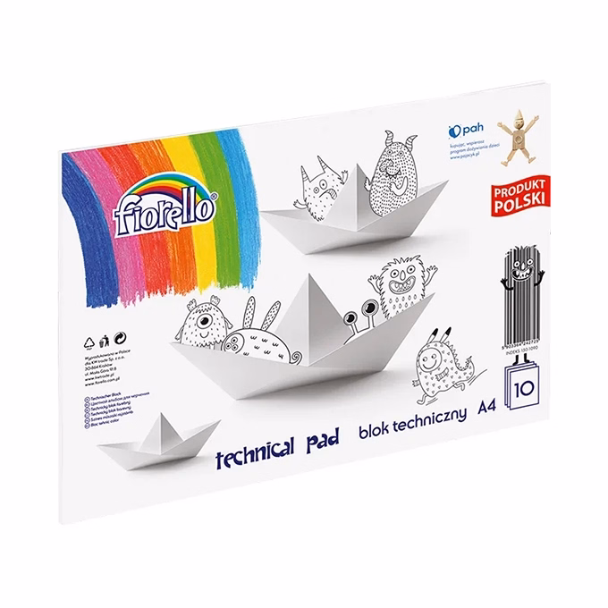 Rajztömb FIORELLO A/4 80 g 10 ív/tömb műszaki