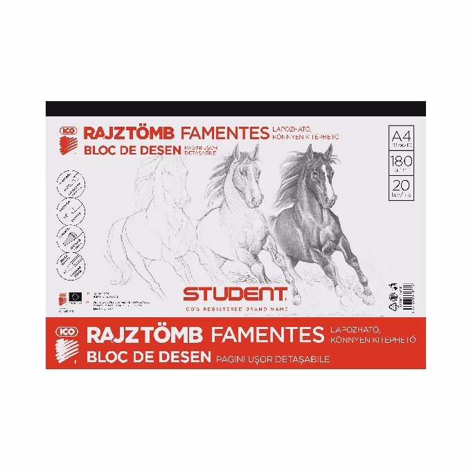 Rajztömb ICO Student A/4 20 lapos