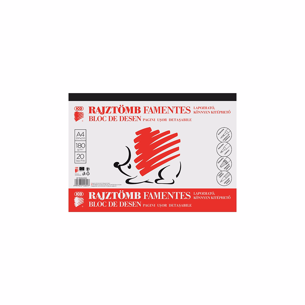 Rajztömb ICO Süni A/4 190 g 20 lapos