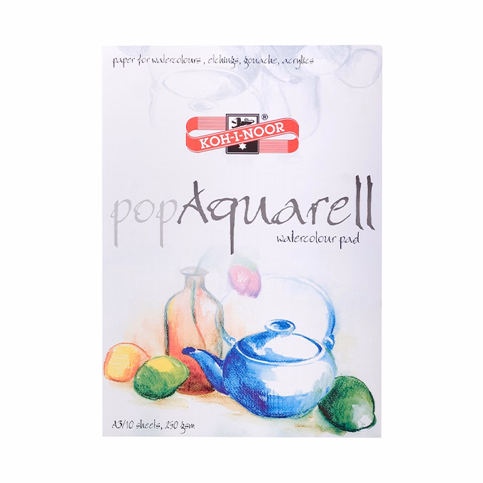 Rajztömb KOH-I-NOOR Pop Aquarell A/3 speciális papírból 250 g 10 lapos