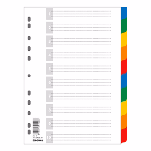 Regiszter DONAU A/4 műanyag 10 részes színes