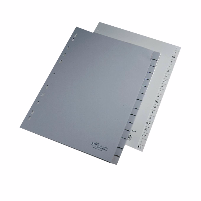 Regiszter DURABLE műanyag A/4 1-20 részes szürke