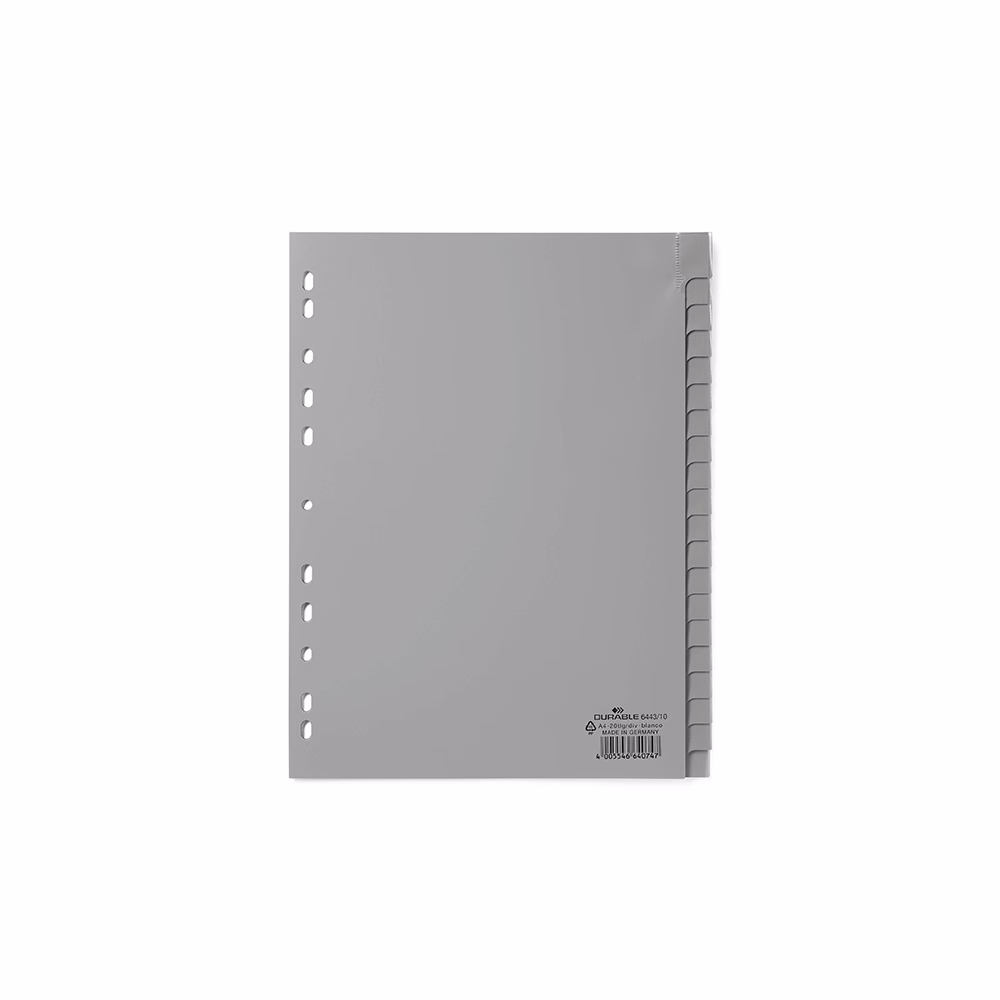 Regiszter DURABLE műanyag A/4 1-20 részes szürke