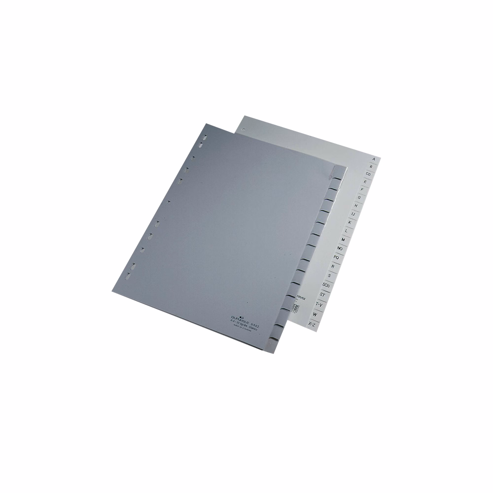 Regiszter DURABLE műanyag A/4 1-20 részes szürke