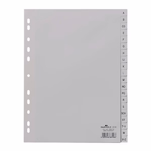 Regiszter DURABLE műanyag nyomtatott A/4 A-Z 20 részes szürke