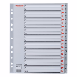 Regiszter ESSELTE A/4 műanyag maxi A-Z
