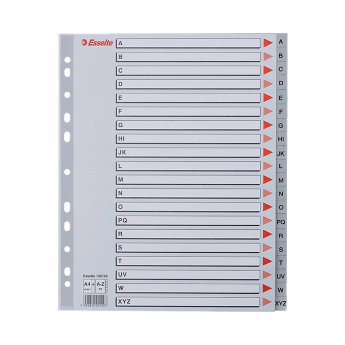 Regiszter ESSELTE A/4 műanyag maxi A-Z