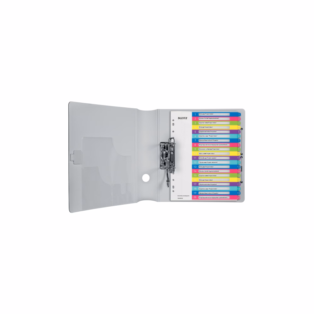 Regiszter LEITZ Wow A/4 műanyag nyomtatható extra széles 1-20