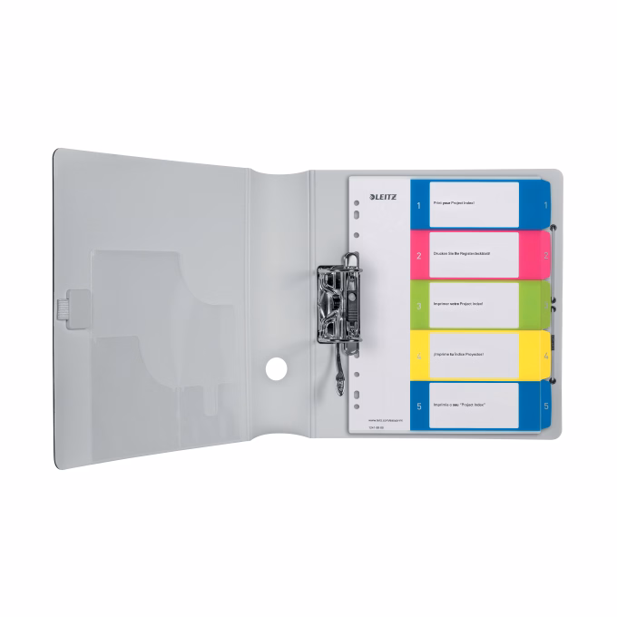 Regiszter LEITZ Wow A/4 műanyag nyomtatható extra széles 1-5