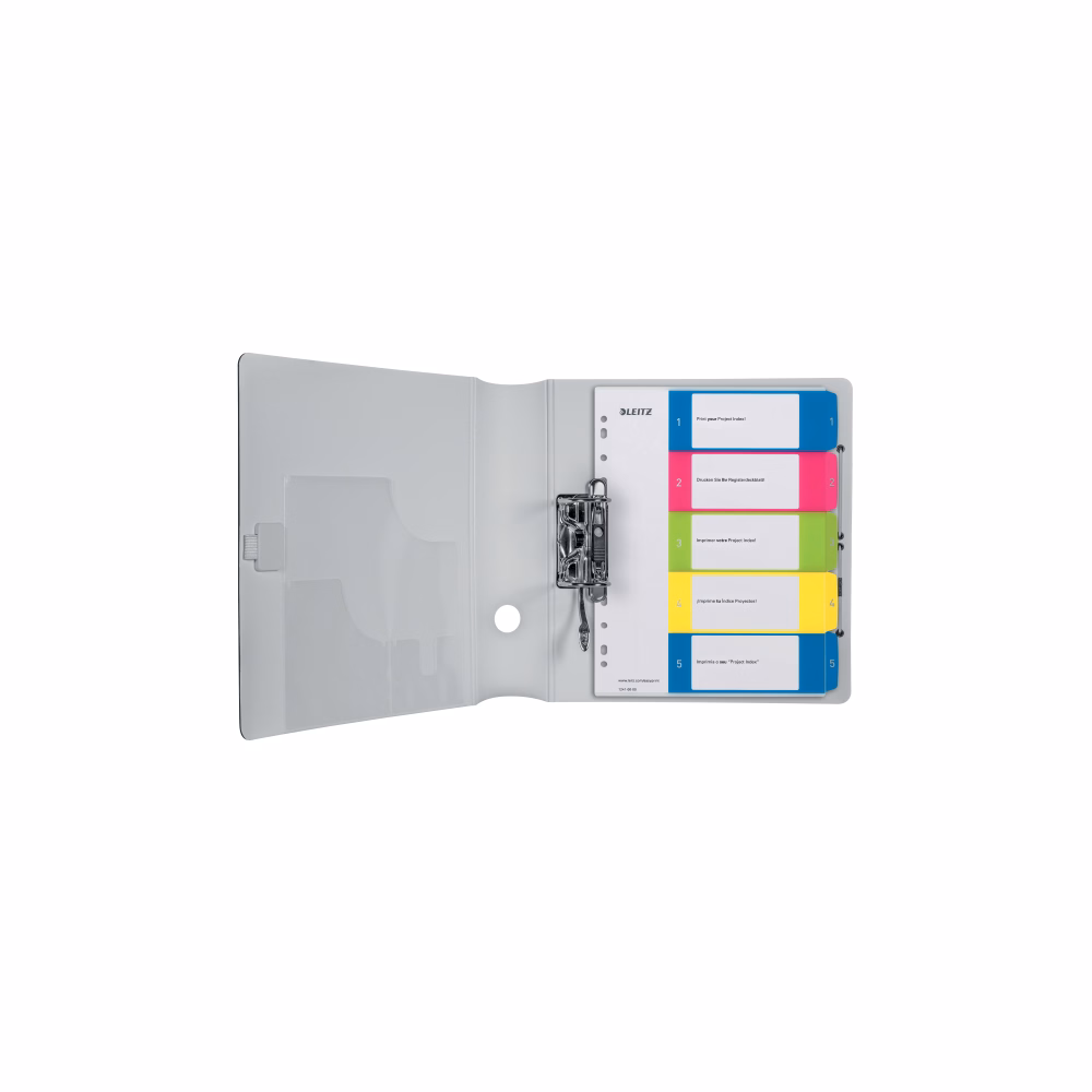 Regiszter LEITZ Wow A/4 műanyag nyomtatható extra széles 1-5