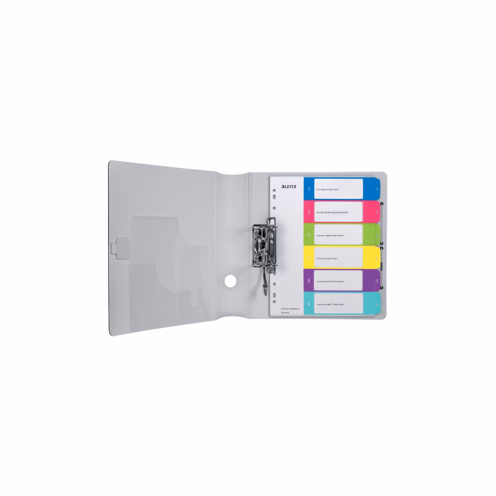 Regiszter LEITZ Wow  A/4 műanyag nyomtatható extra széles 1-6