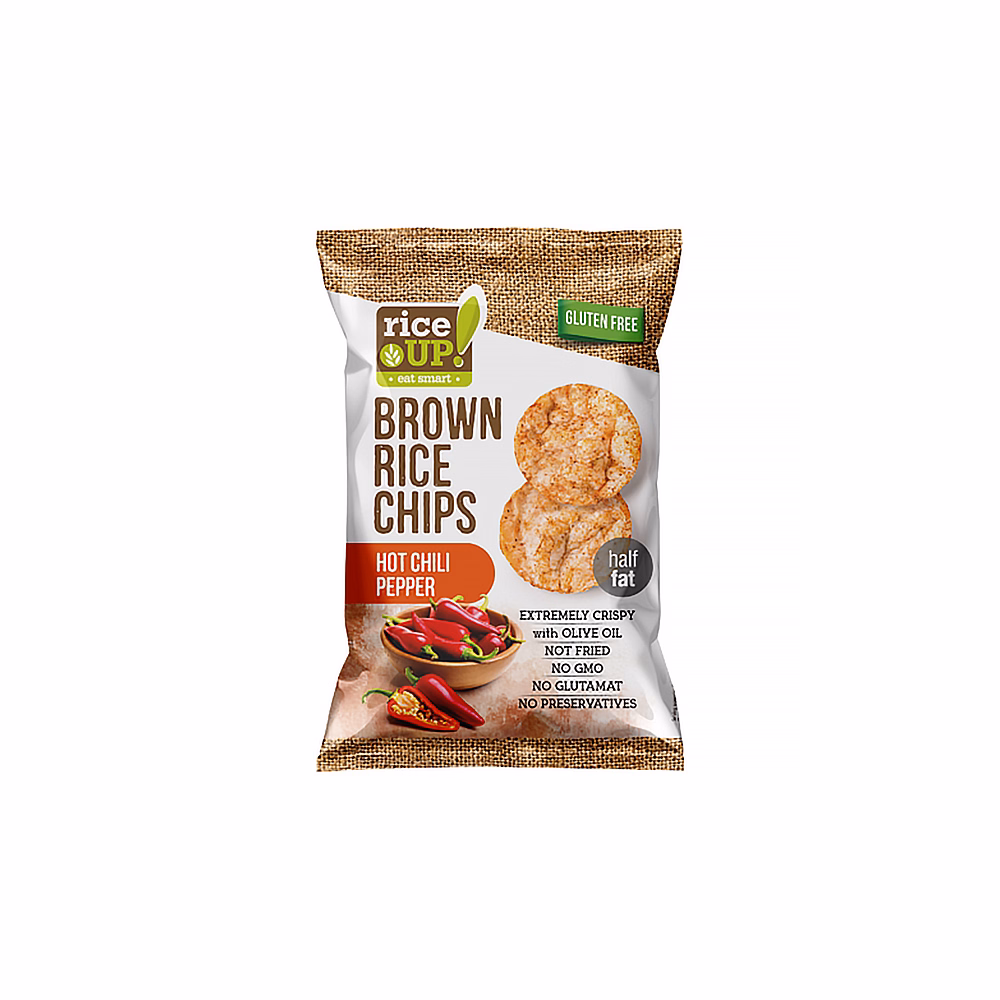Rizschips RICE UP csípős chilis 60 g