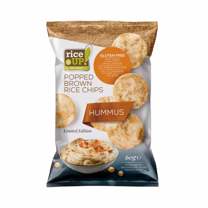 Rizschips RICE UP humuszos 60 g