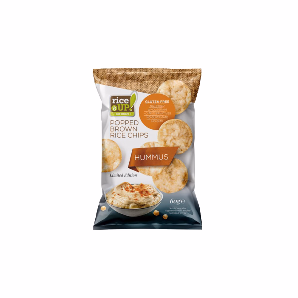 Rizschips RICE UP humuszos 60 g