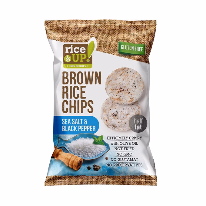 Rizschips RICE UP sós és borsos 60 g