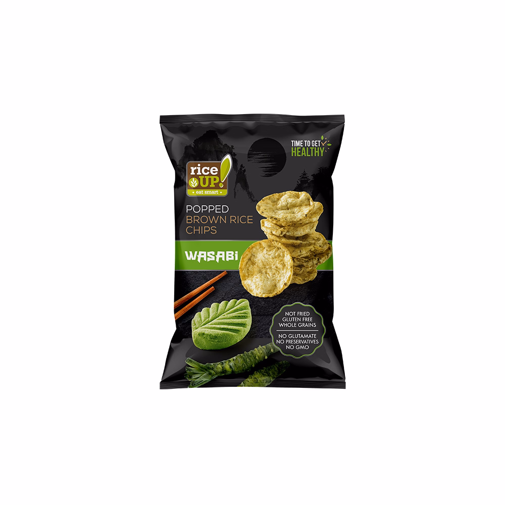 Rizschips RICE UP wasabis 60 g