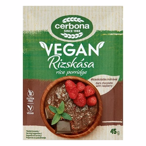 Rizskása CERBONA Vegán gluténmentes étcsokoládés-málnás 45 g