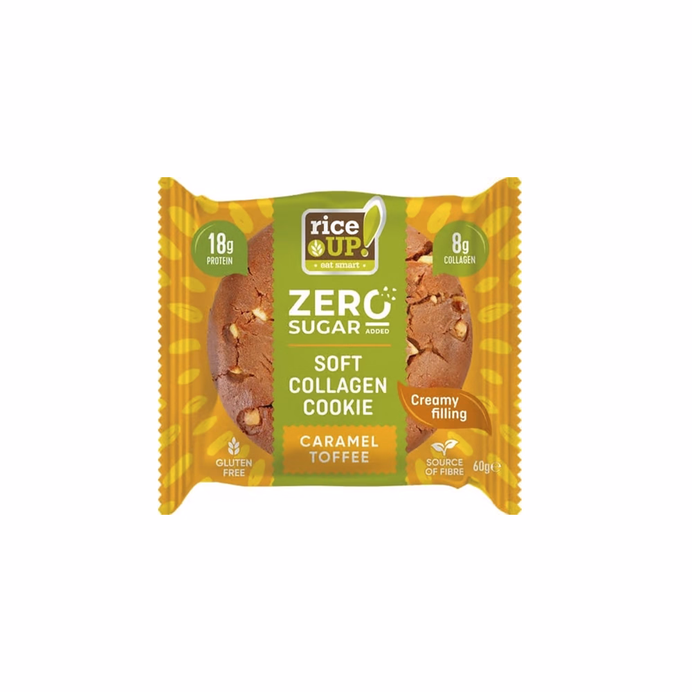 Rizskeksz RICE UP Zero collagen-protein karamell 60 g