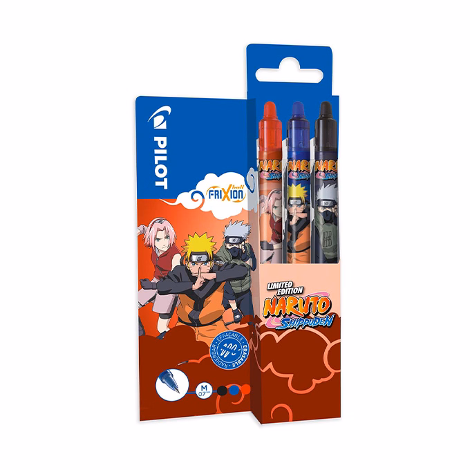 Rollertoll PILOT Frixion Naruto clicker radírozható 0,7 mm 3 szín