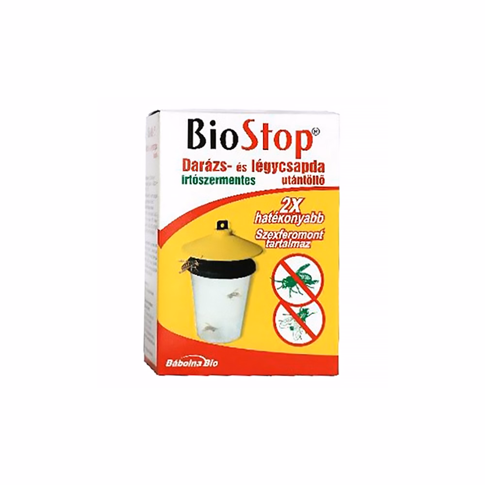 Rovarírtó darázs- és légycsapda BIOSTOP utántöltő 3 darabos irtószermentes