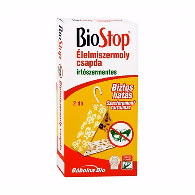 Rovarírtó élelmiszermoly csapda irtószermentes  BIOSTOP 2 darabos