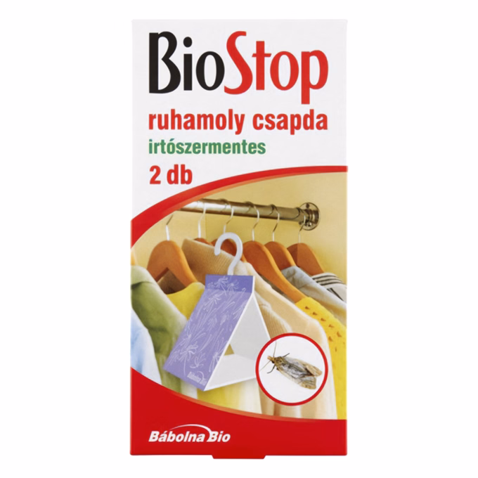 Rovarírtó ruhamoly csapda irtószermentes  BIOSTOP 2 darabos