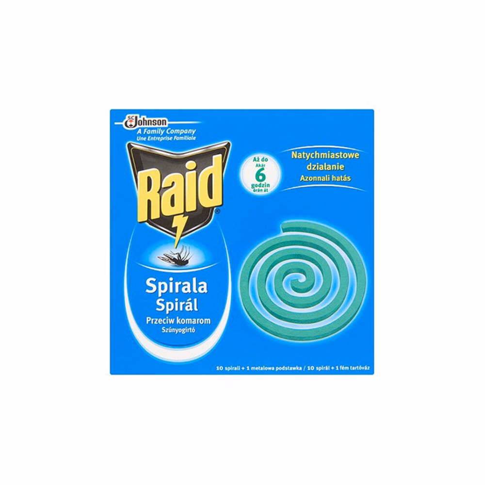 Rovarírtó szúnyogirtó spirál RAID kültéri 10 darabos