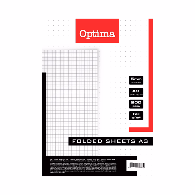 Rovatolt ív OPTIMA A/3 kockás 60 g 200 íves