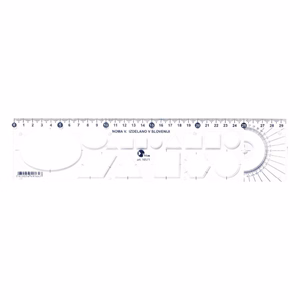 Sablon vonalzó OPTIMA átlátszó 30cm