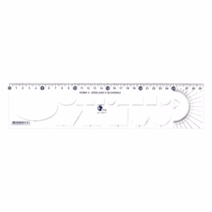 Sablon vonalzó OPTIMA átlátszó 30cm