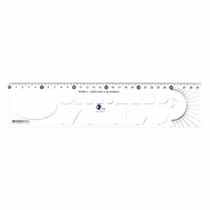 Sablon vonalzó OPTIMA átlátszó 30cm