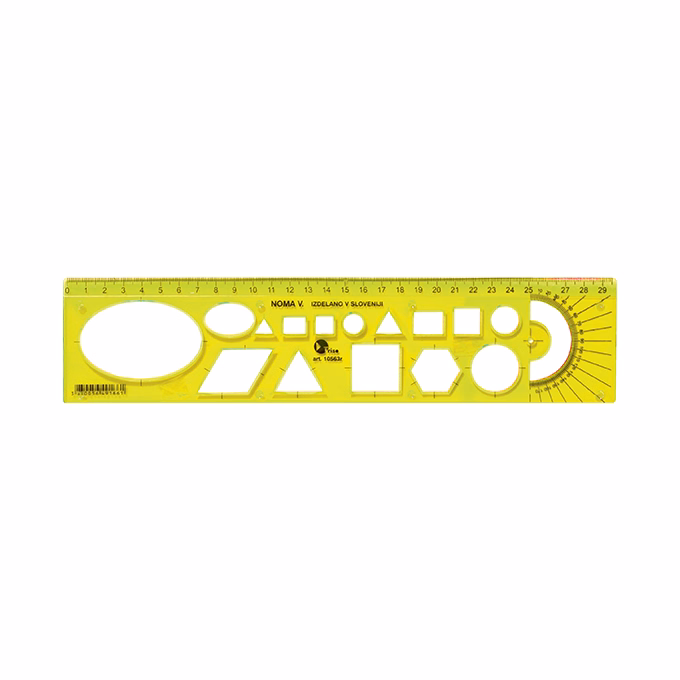 Sablon vonalzó OPTIMA fluor 30cm