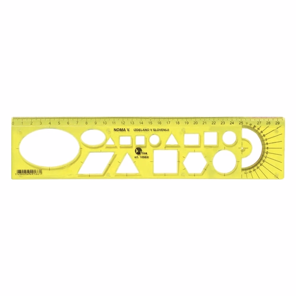 Sablon vonalzó OPTIMA fluor 30cm