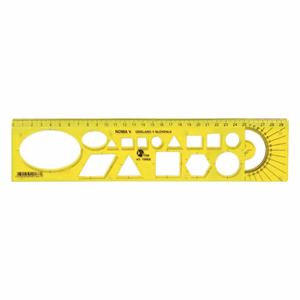 Sablon vonalzó OPTIMA hajlékony sárga 30cm