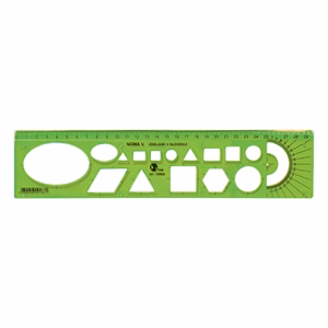 Sablon vonalzó OPTIMA hajlékony zöld 30cm