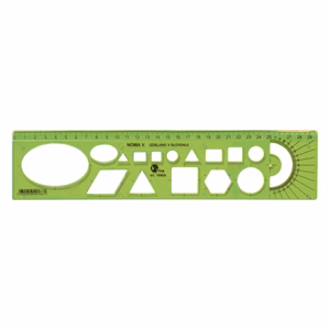 Sablon vonalzó OPTIMA hajlékony zöld 30cm