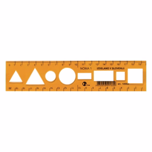 Sablon vonalzó OPTIMA narancssárga 20cm