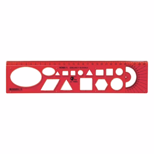 Sablon vonalzó OPTIMA piros 30cm
